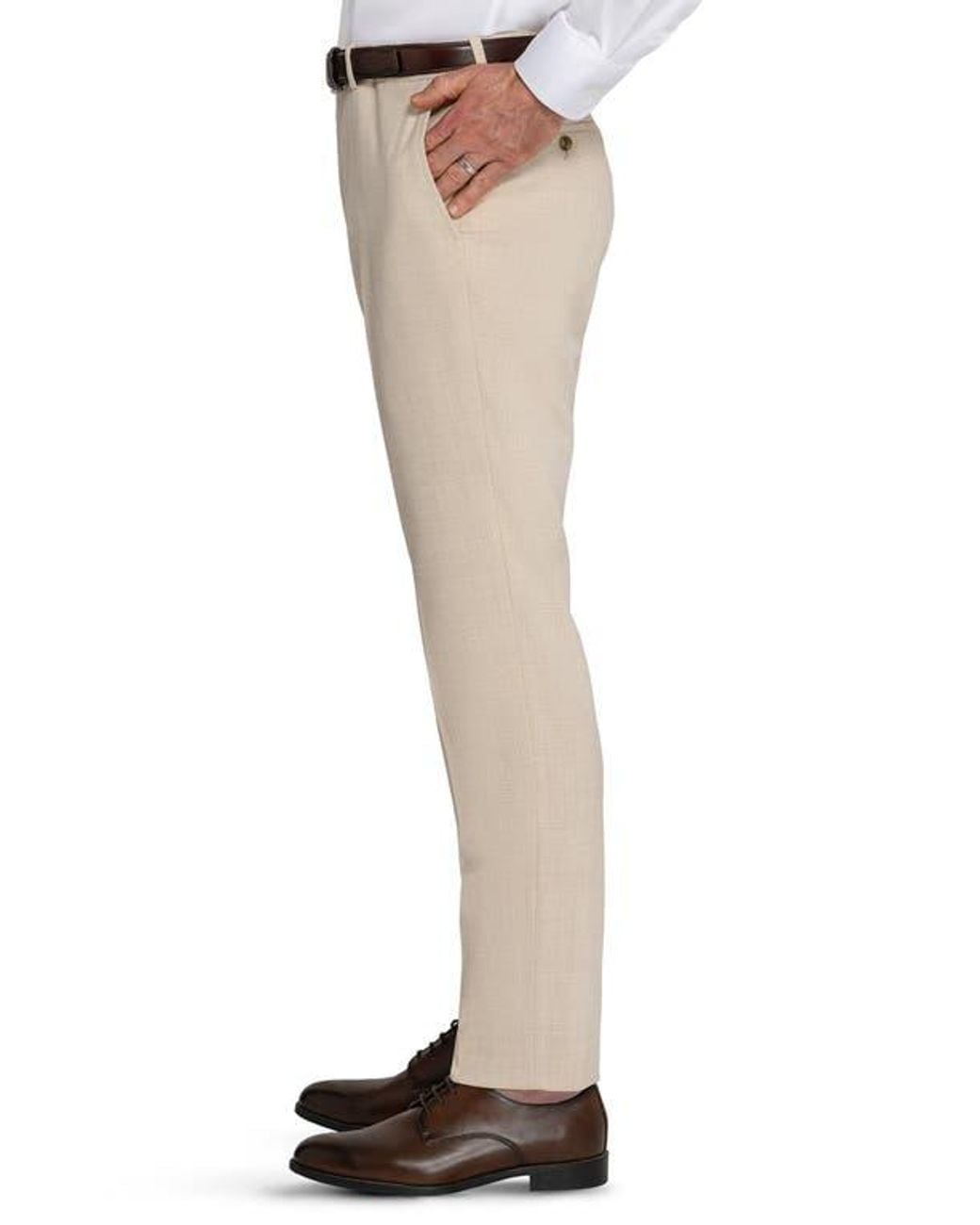 Con.struct Natural Plaid Suit Pants for men