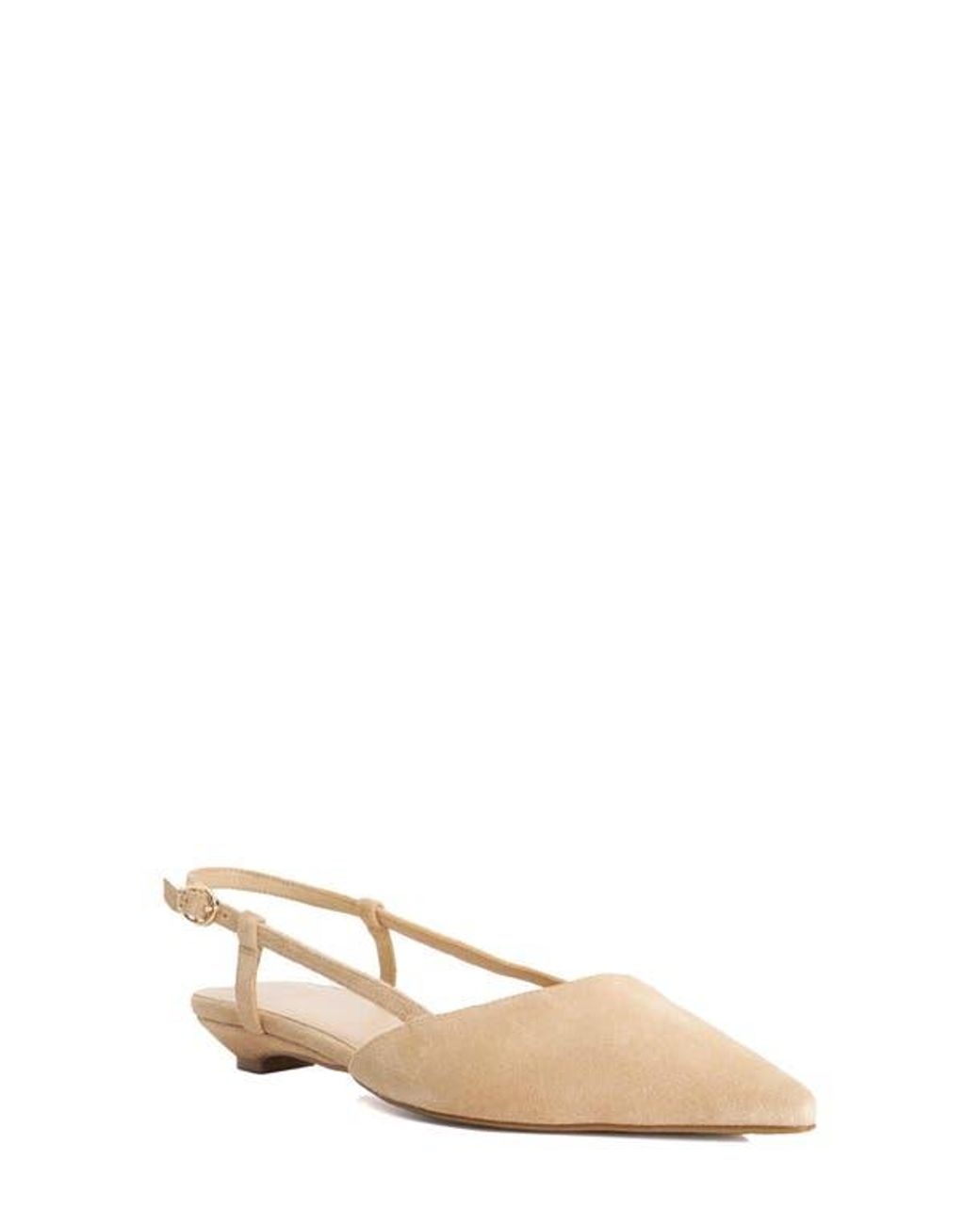 Dune White Homie Leather Slingback Pump