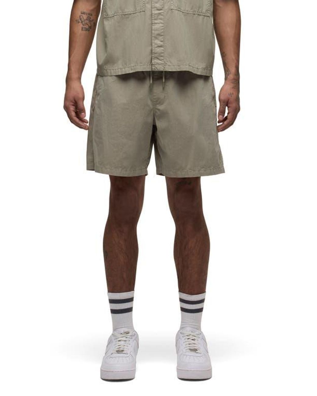 Hudson Natural Cotton Blend Drawstring Shorts for men