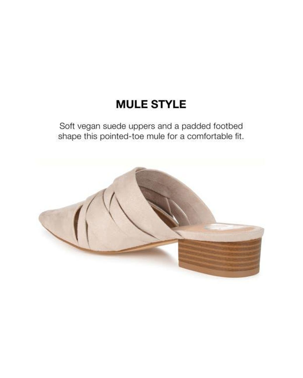 Journee Collection Natural Kalida Pointed Toe Mule
