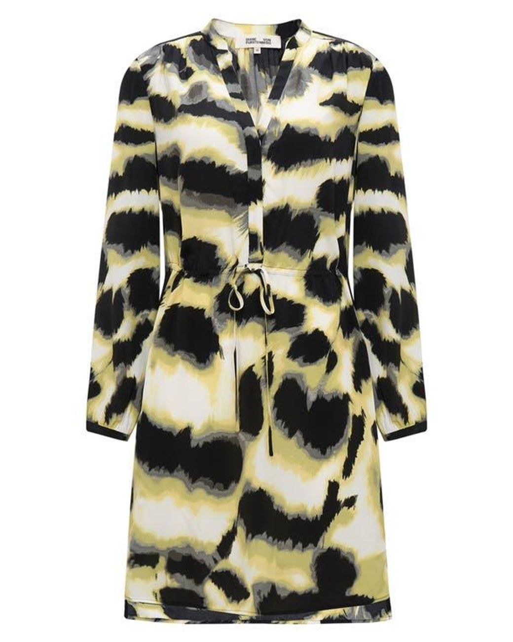 Diane von Furstenberg Multicolor Sonoya Long Sleeve High-Low Dress