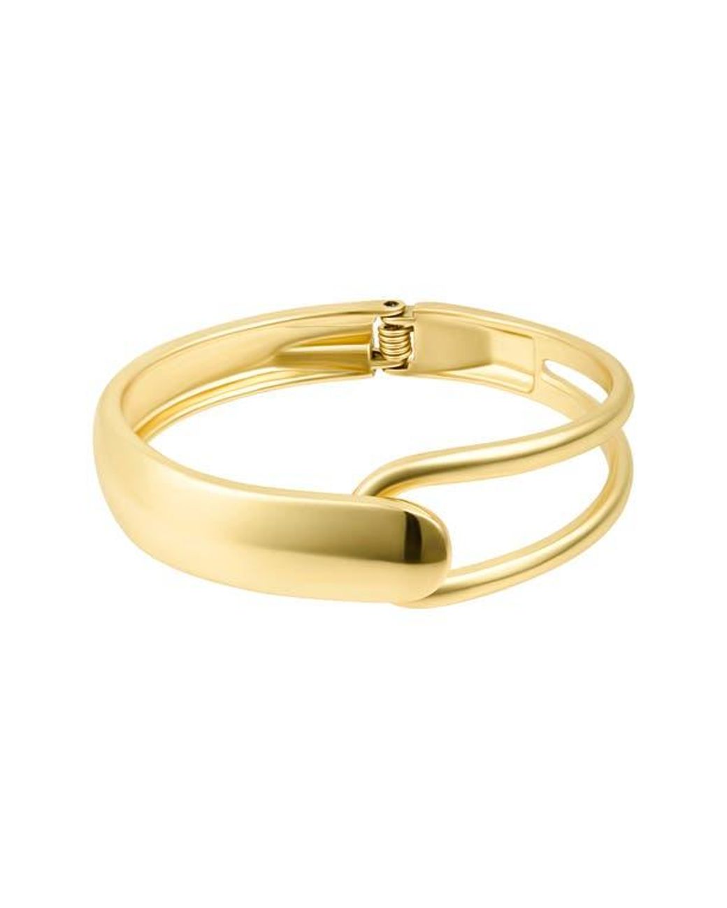Adornia Metallic Overlap Open Cuff Bracelet
