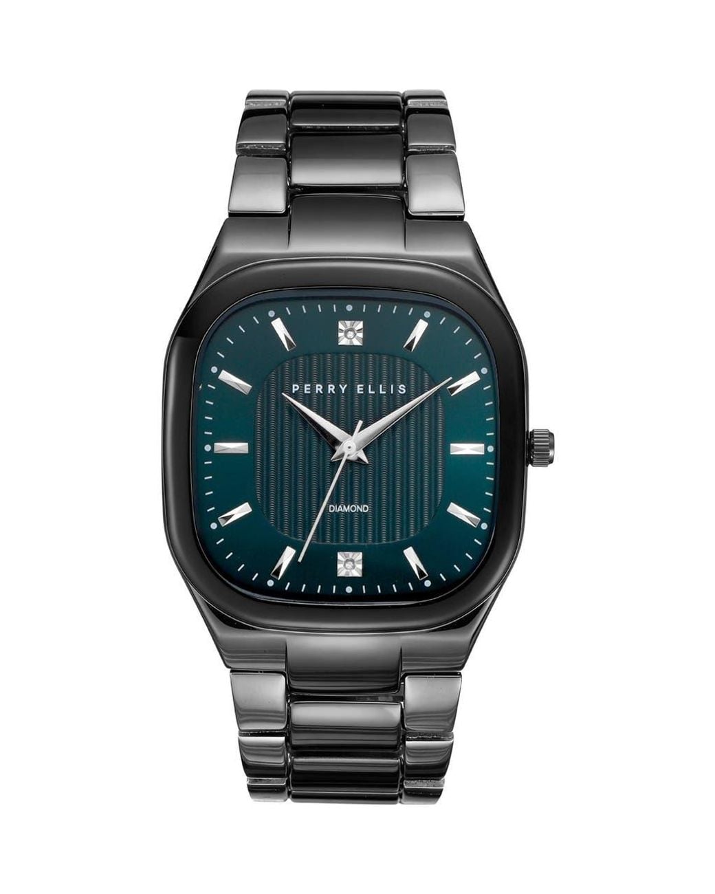 Perry Ellis Slim Square Diamond Bracelet Watch, 40Mm for Men | Lyst