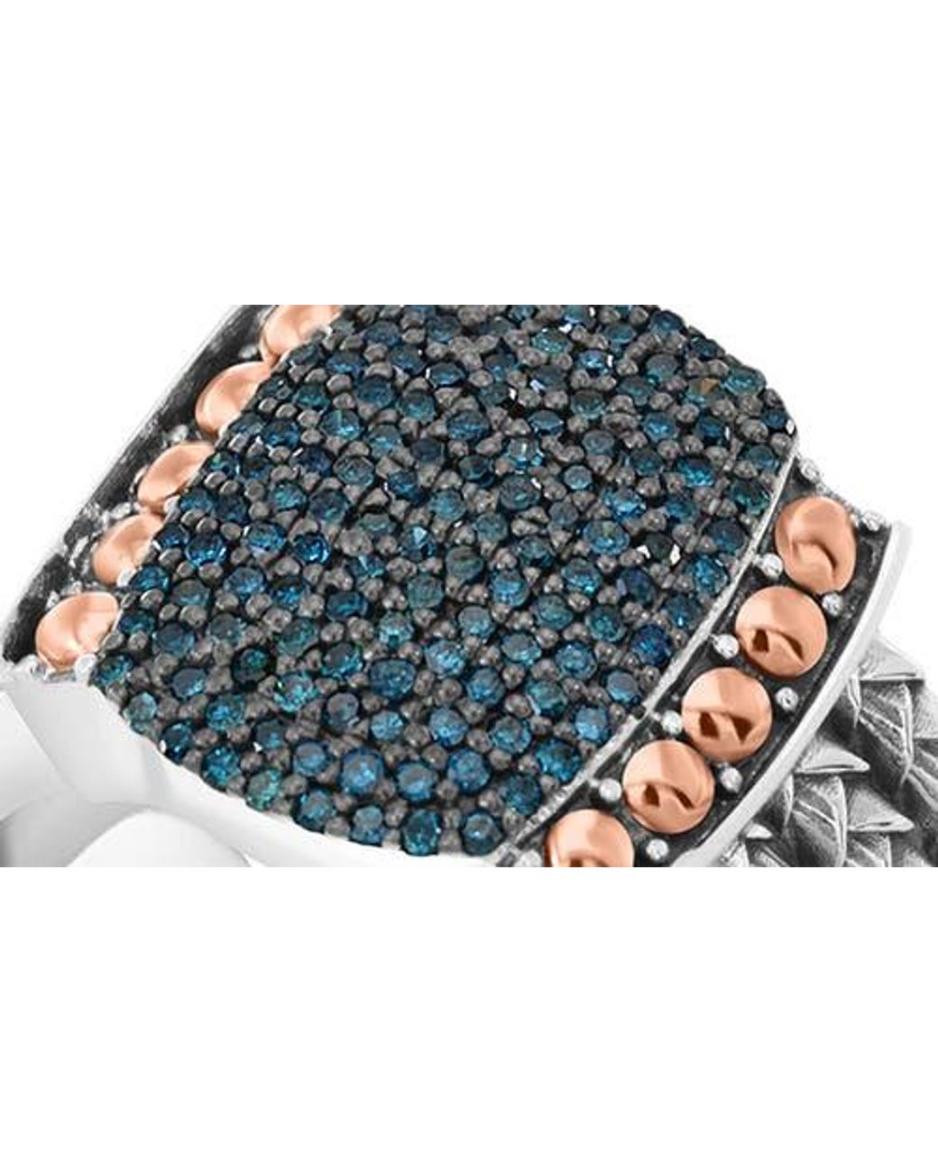 Effy Blue Sterling Diamond Ring