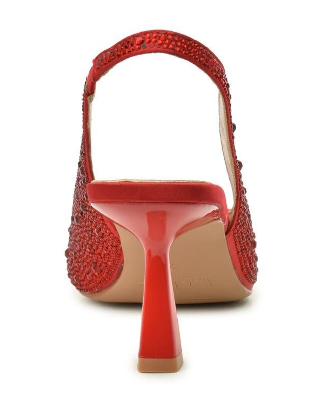 Nicole Miller Red Rhinestone Slingback Pump