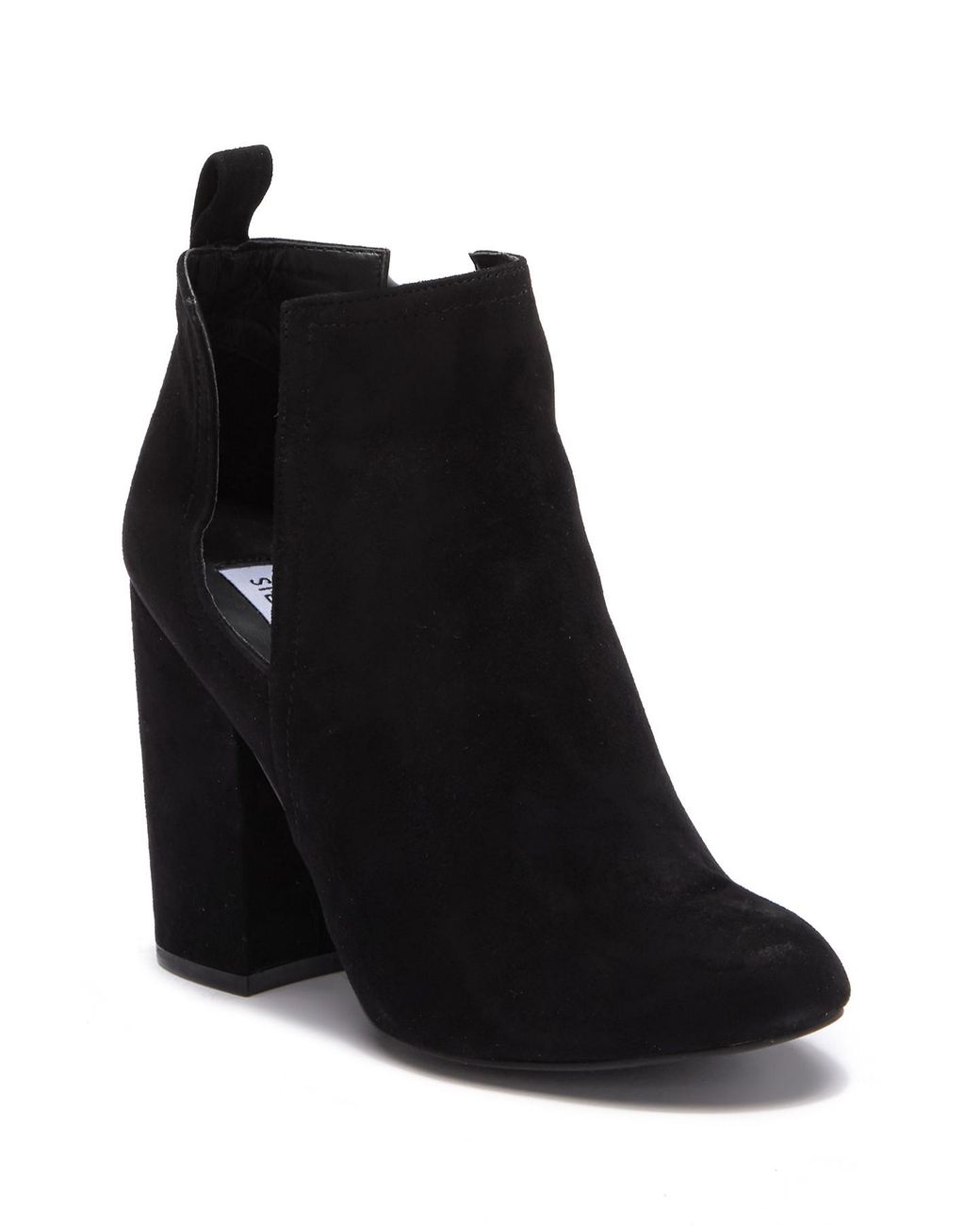 Steve Madden Norelle Suede Ankle Boot in Black | Lyst