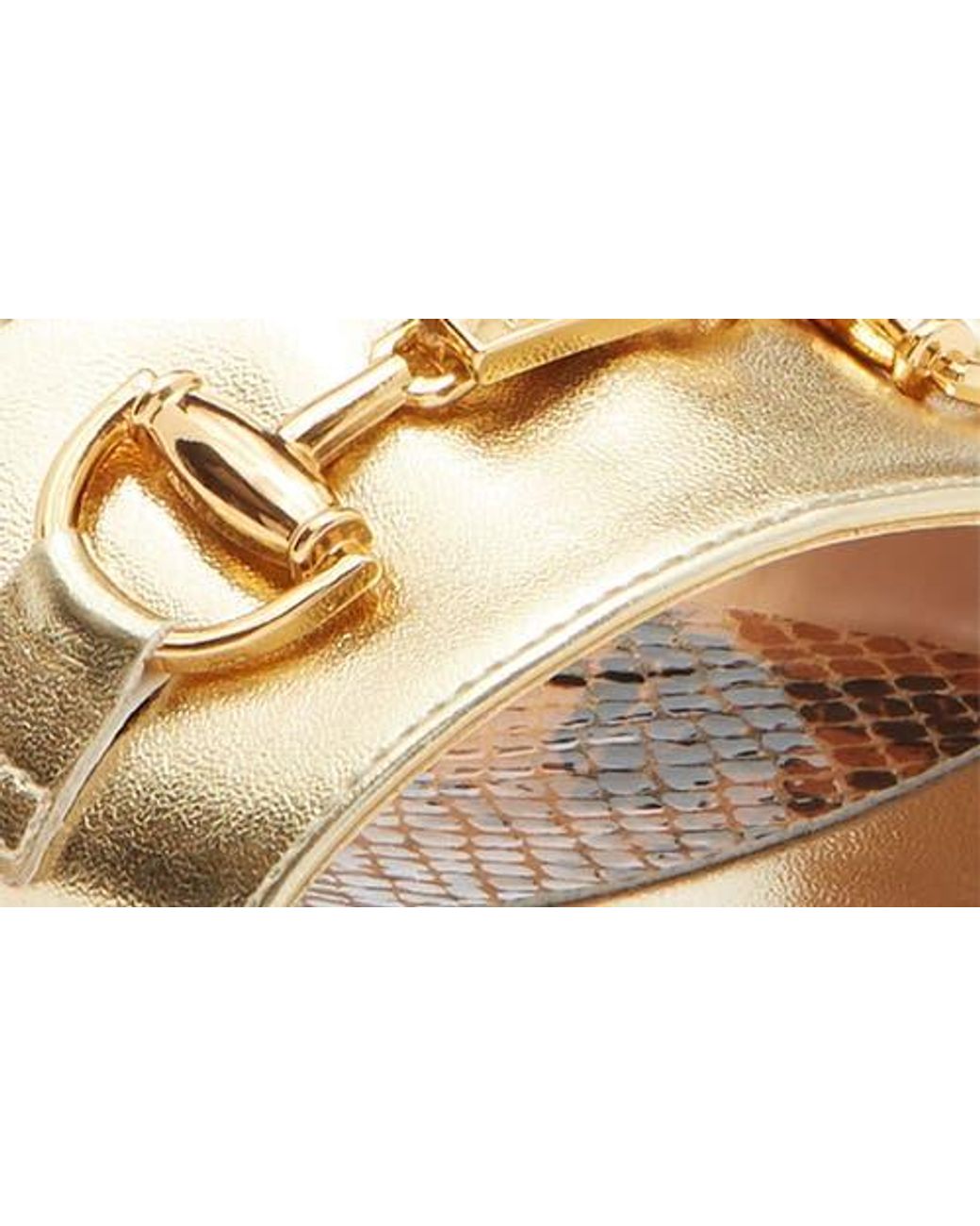 Roberto Cavalli Metallic Flat Slide Sandal