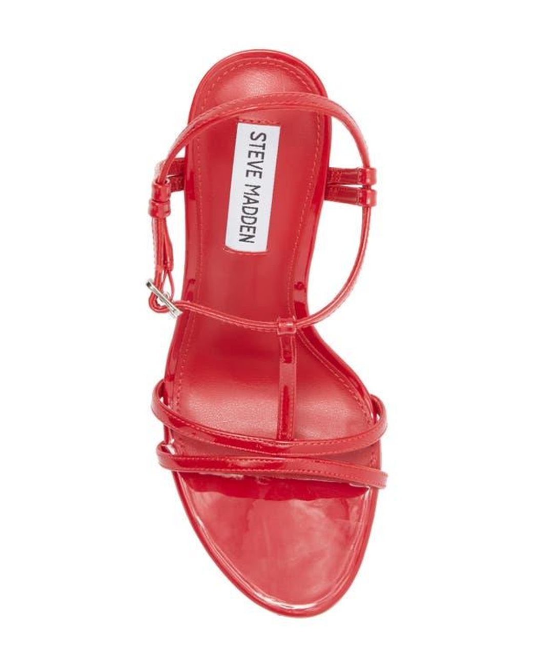 【レディース】Steve Madden Deeva T-Strap サンダル Steve Madden Deeva T-Strap Sandal in Red | Lyst