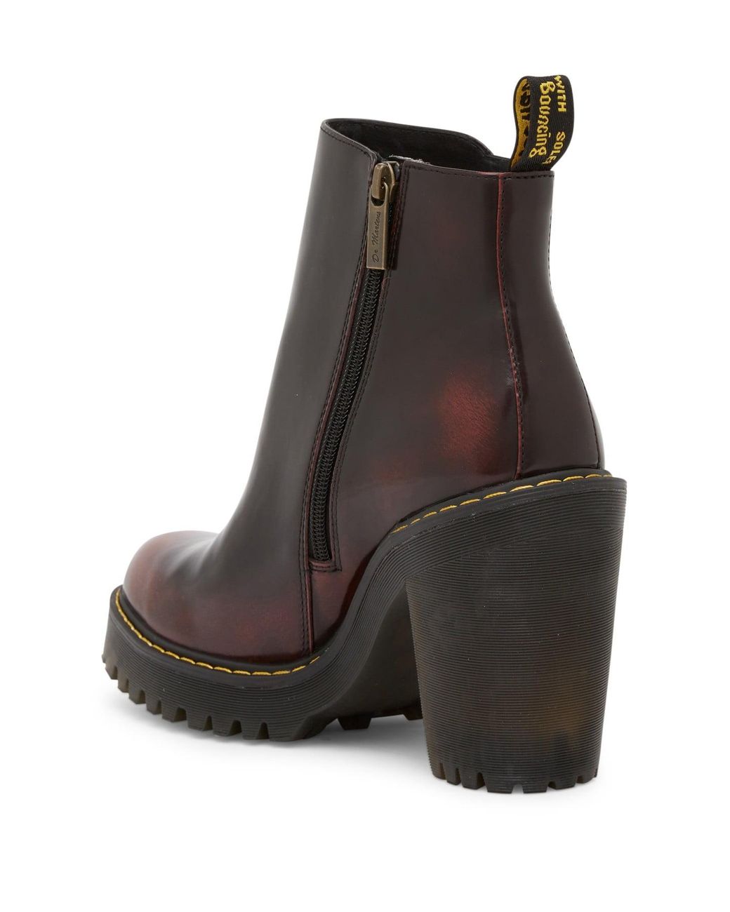 Dr. Martens Leather Magdalena Boot in Cherry Red (Black) | Lyst
