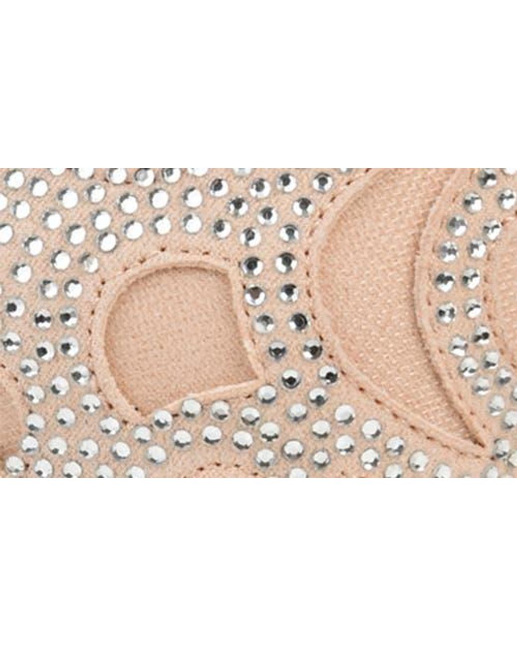 Journee Collection Pink Rhinestone-Embellished Pointed Mesh Flats