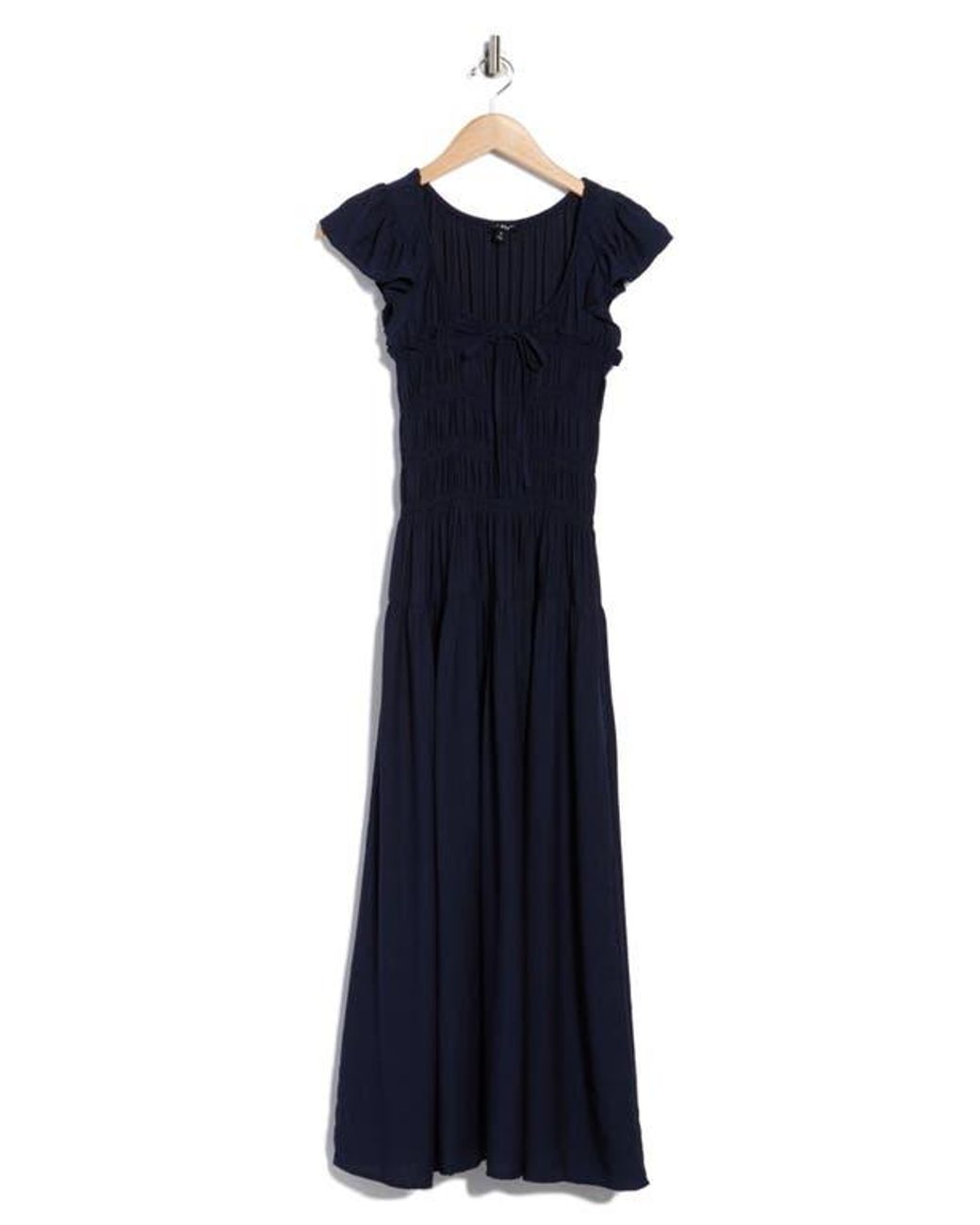 chinese dress ladies Blu Pepper Smocked Sweetheart Tiered Tie Strap Maxi Dress CR2442 Pink / Large main image 1