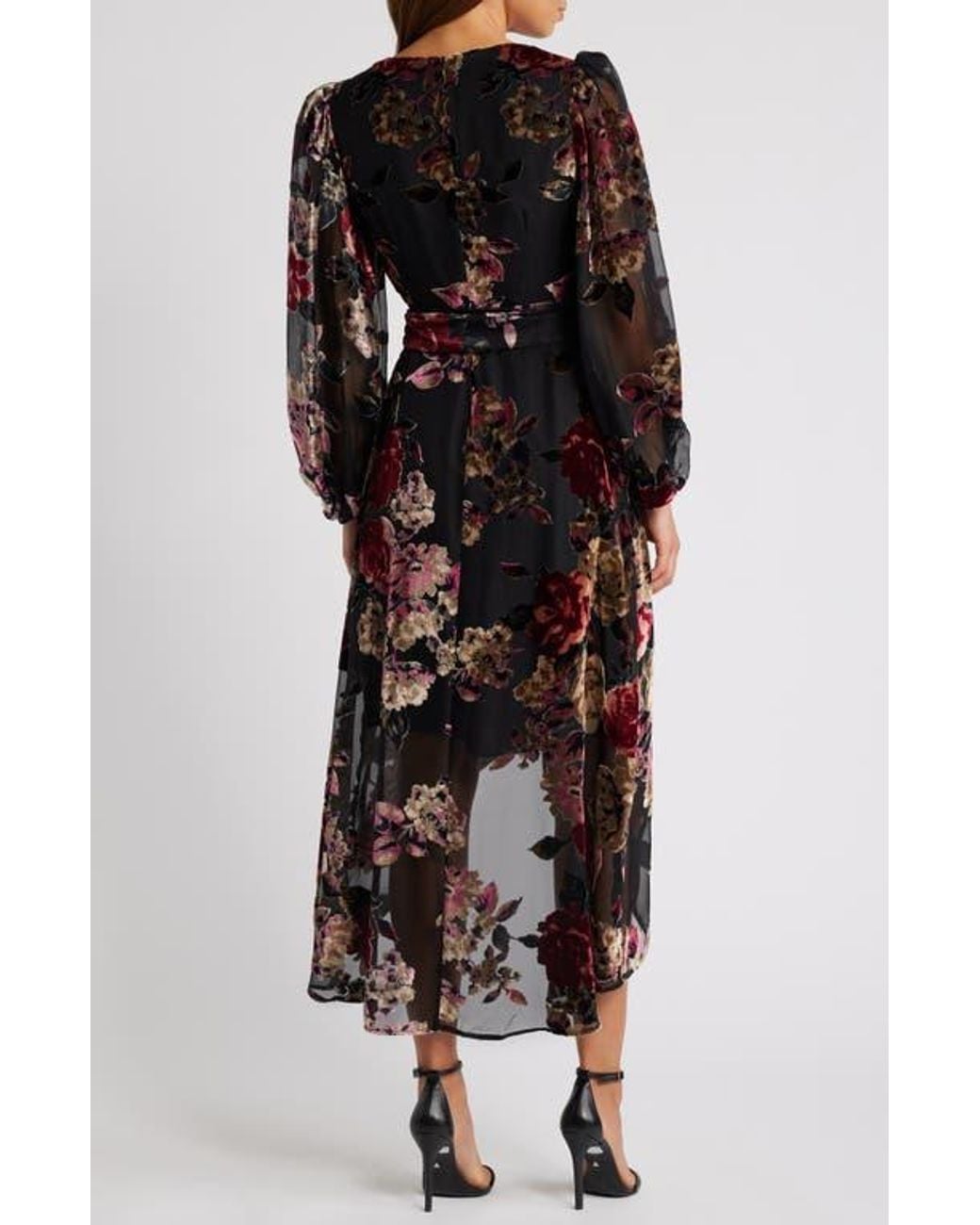 velvet long dress for women Long Velvet Formal Dress with V-Neck main image 0