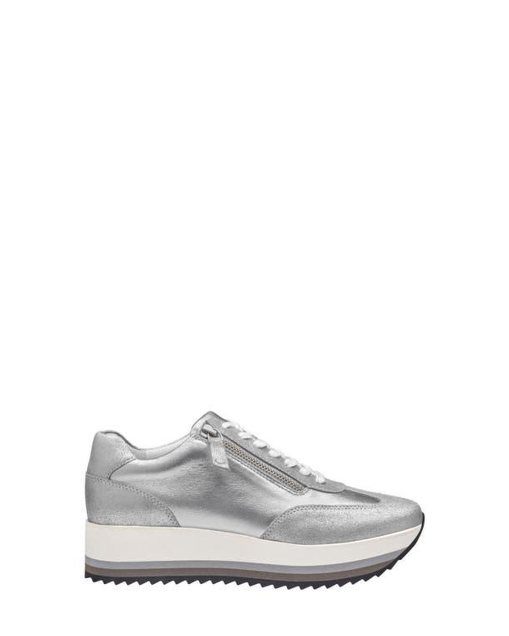 Johnston & Murphy White Gracie Side Zip Sneaker