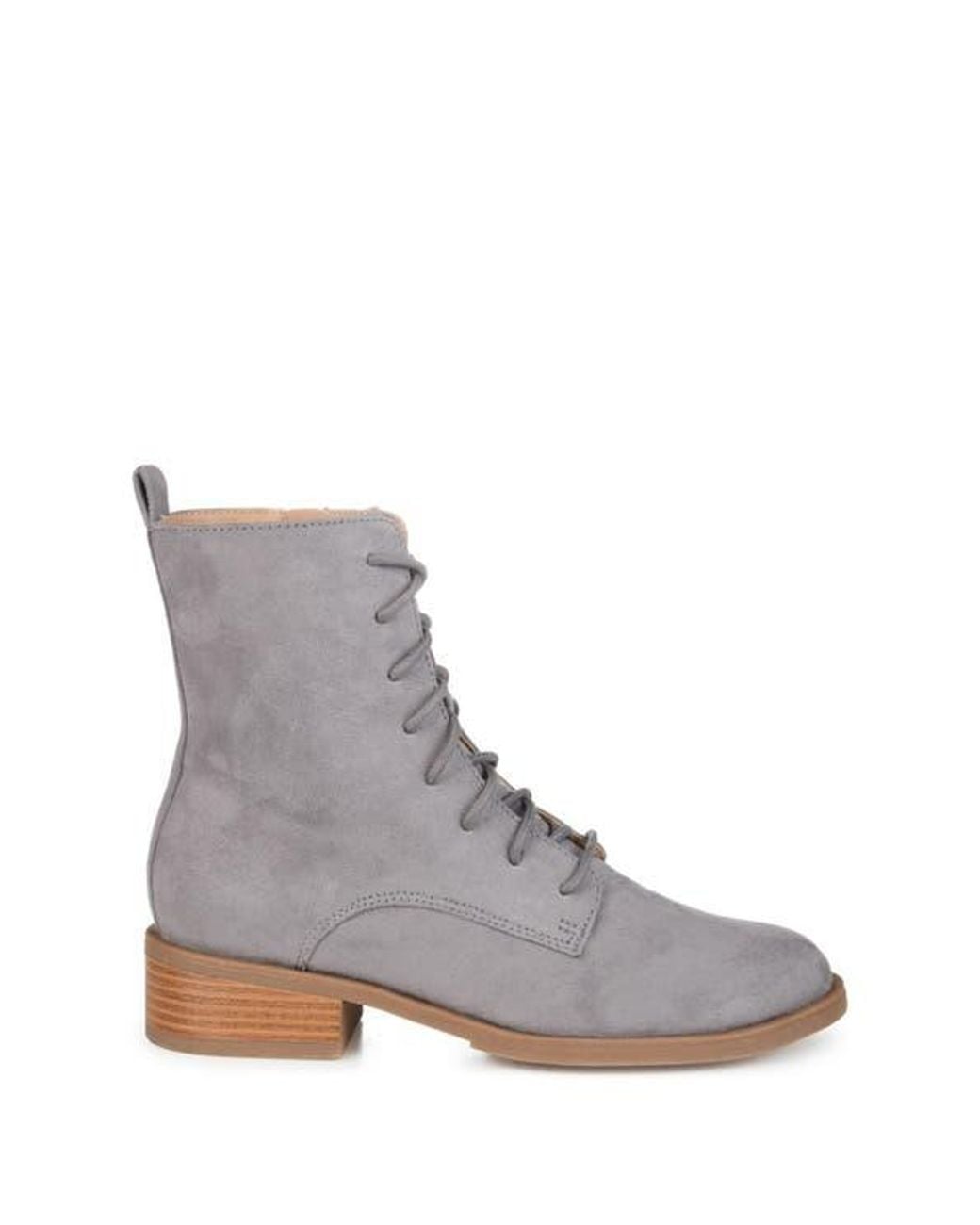 Journee Collection Gray Vienna Combat Boot