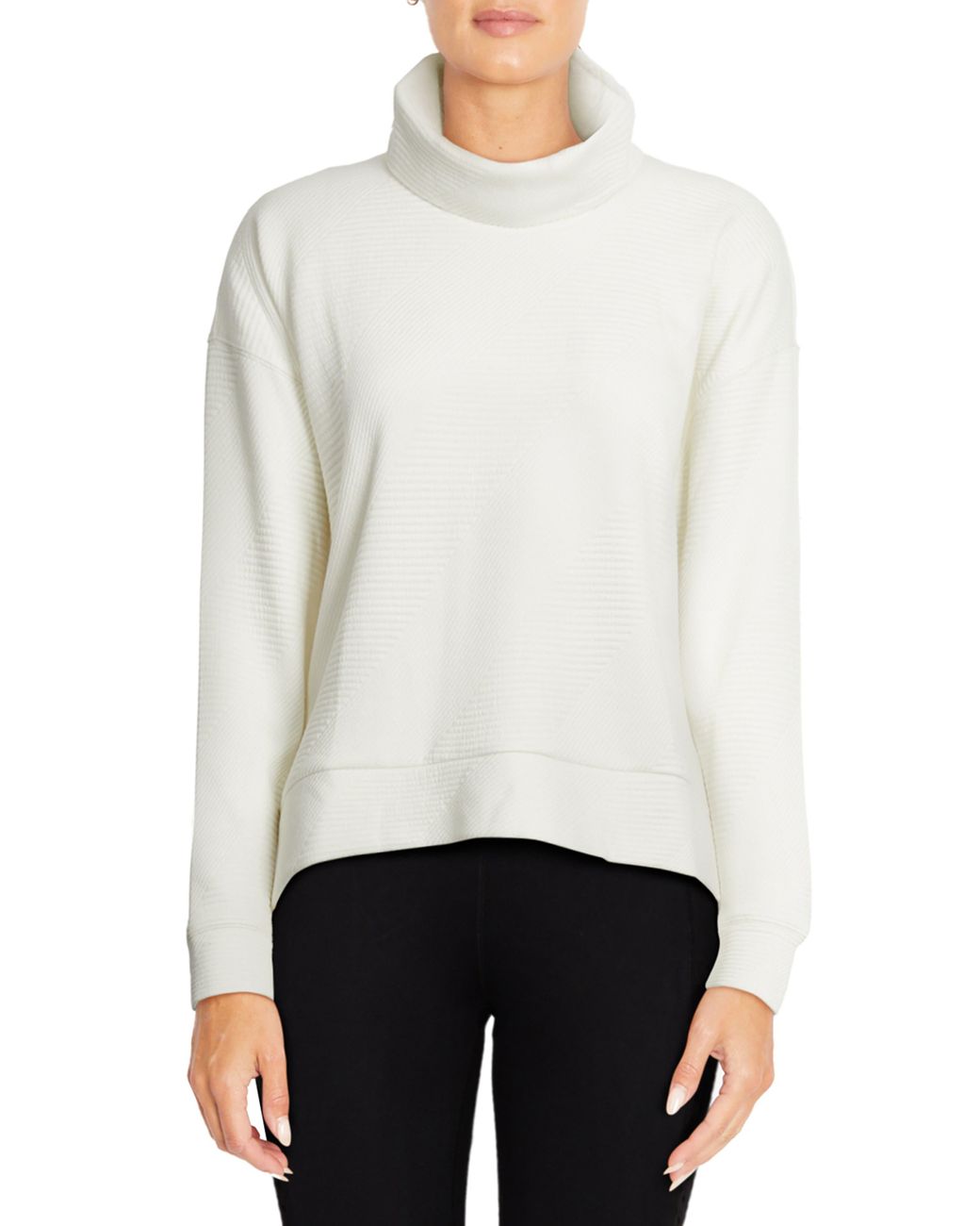 Balance Collection Marci Long Sleeve Turtleneck Top in White
