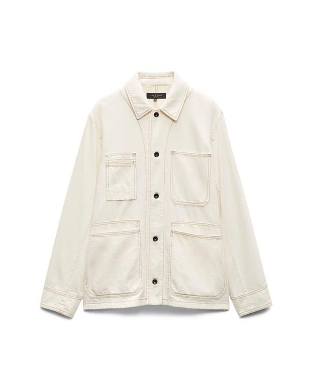 Rag & Bone Natural Graham Denim Chore Jacket for men