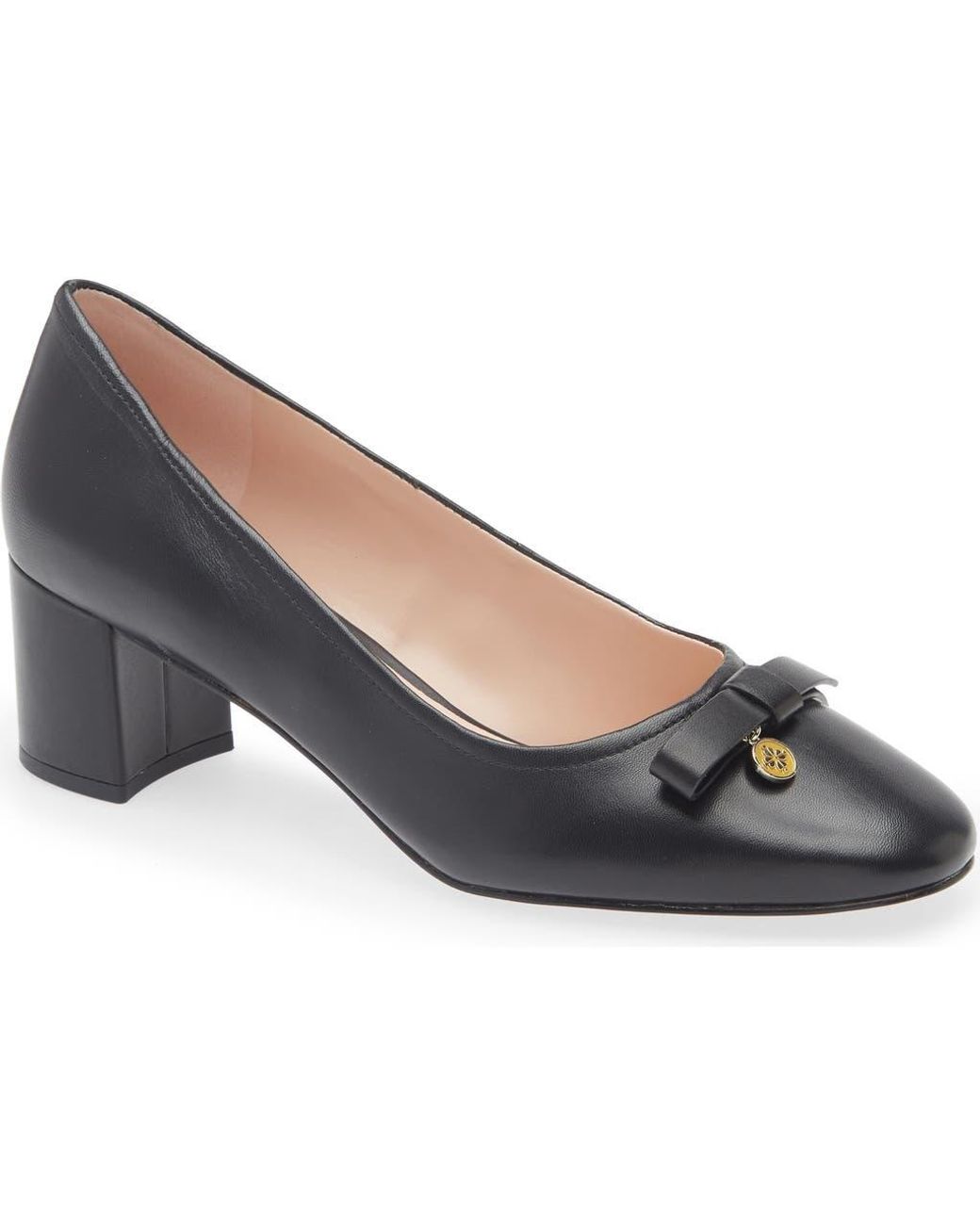 【Kate Spade】Bermuda Block Heel Pump レザーパンプス国内発送 kate-spade-BLACK-Bermuda-Block