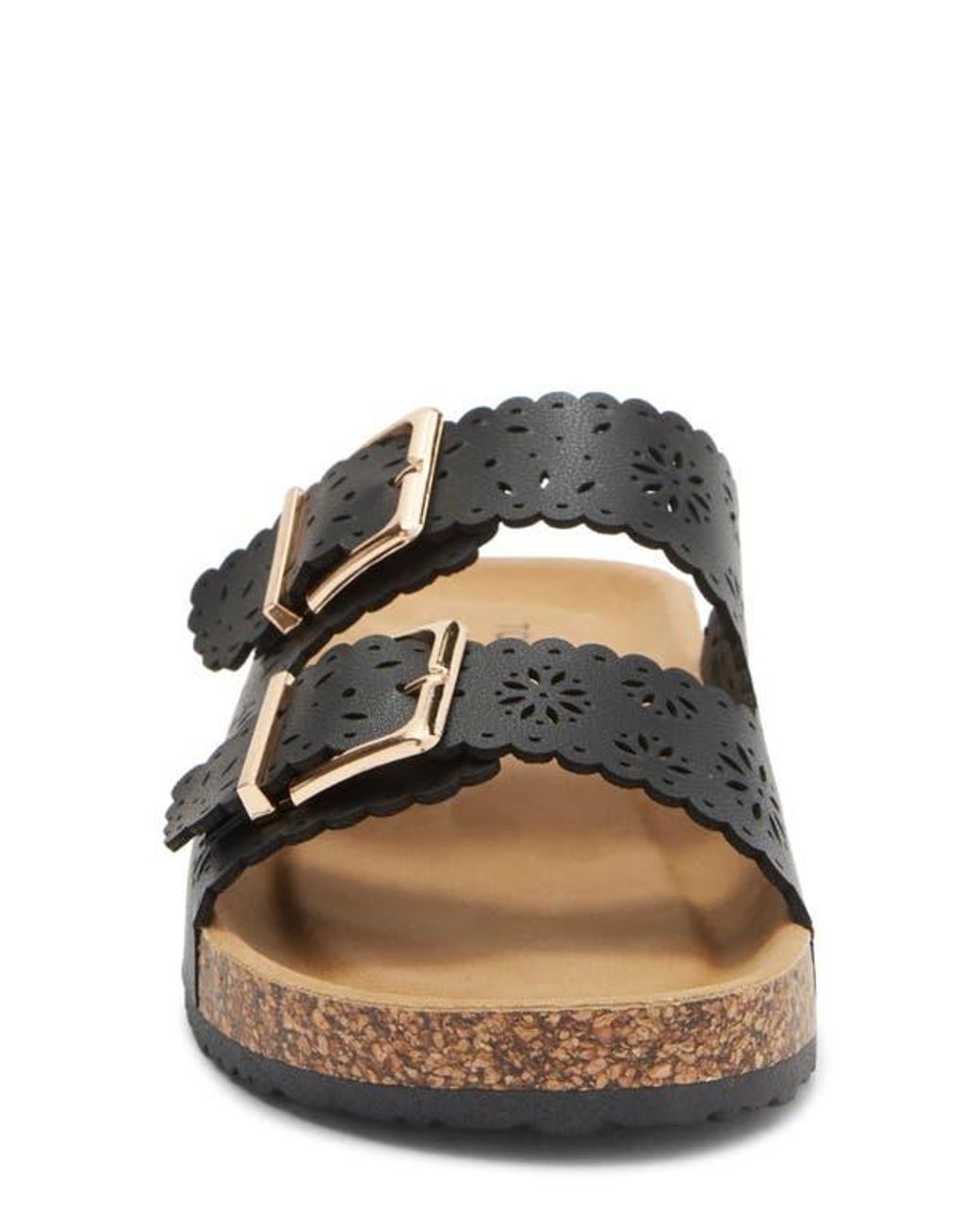 Top Moda Black Cory Slide Sandal