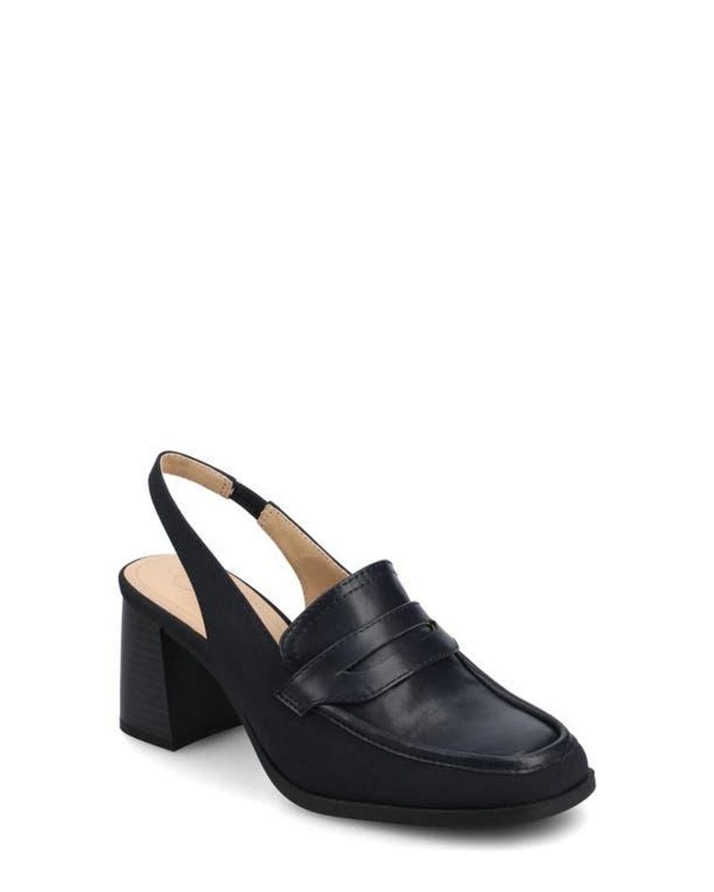 Journee Collection Black Henrika Slingback Pump