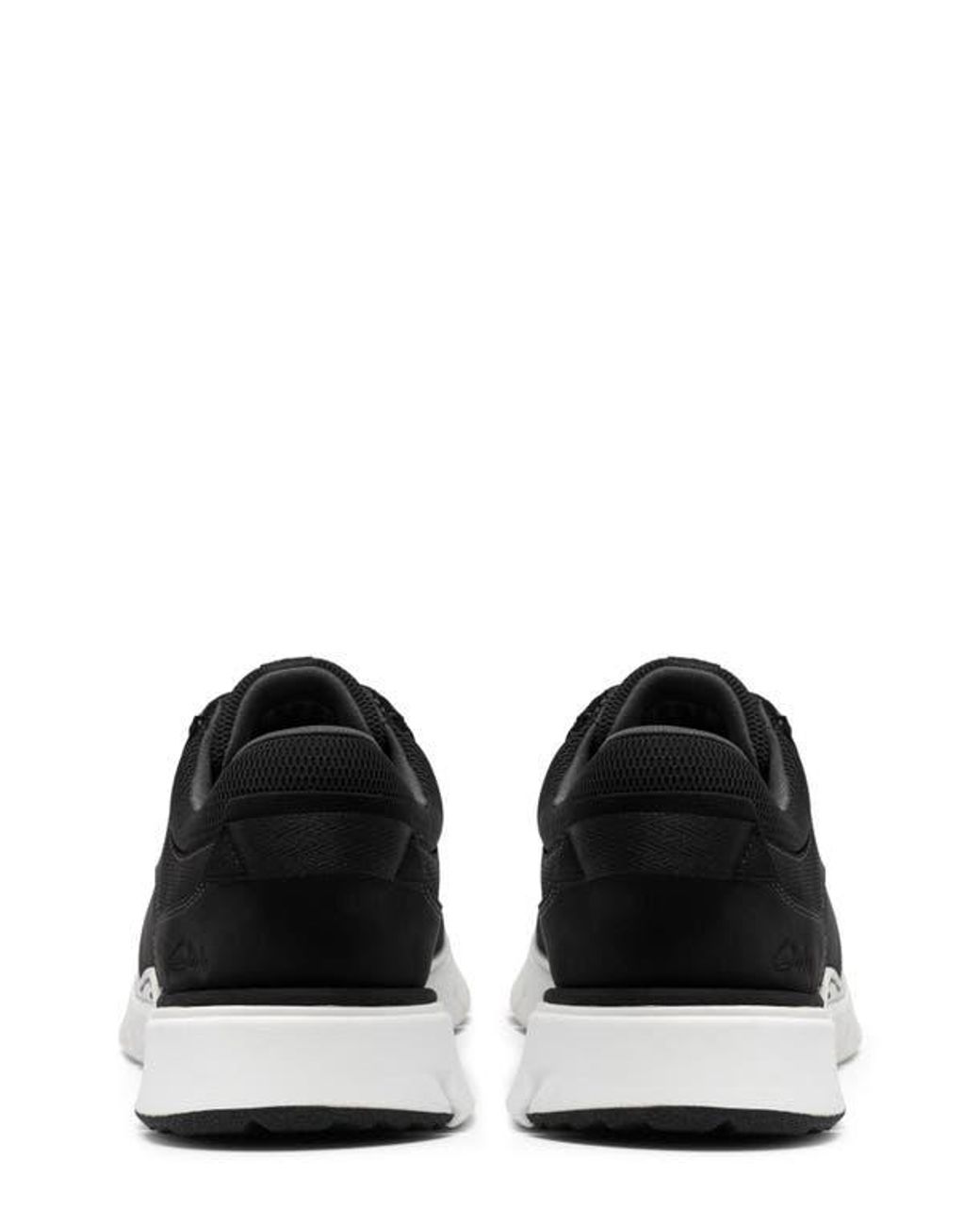Clarks Black Step 365 Plain Toe Leather Sneaker for men