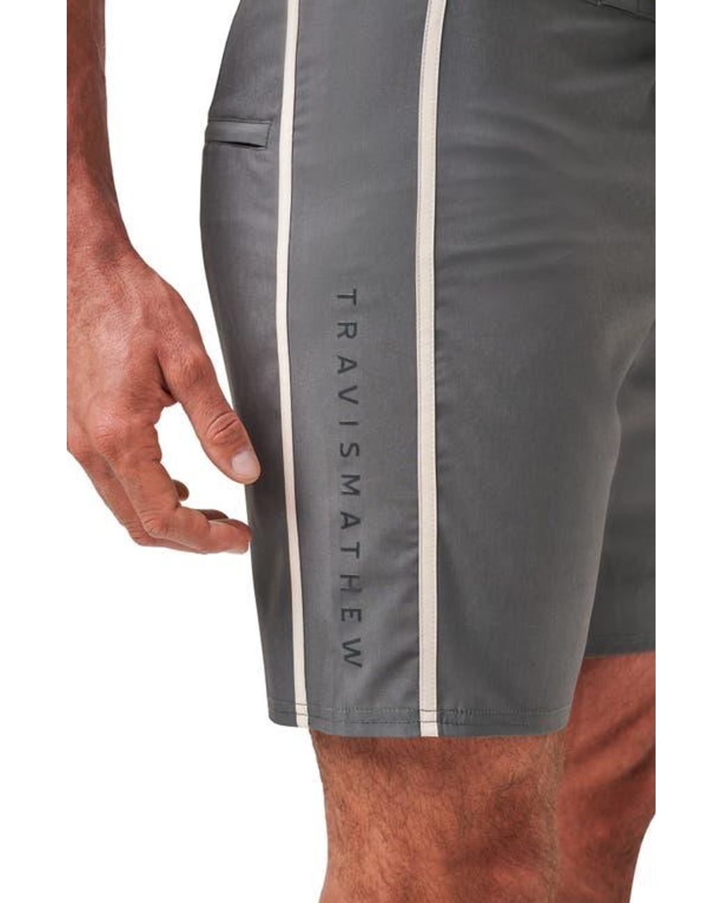 Travis Mathew Blue Making It Reef Board Shorts for men