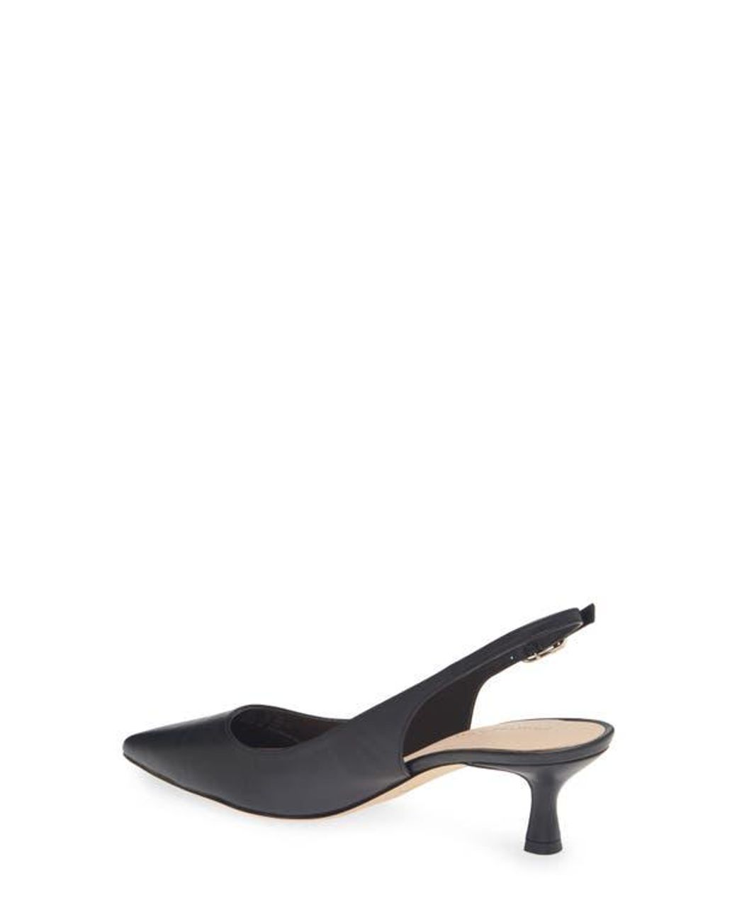 Stuart Weitzman Black Isla 50 Slingback Pump