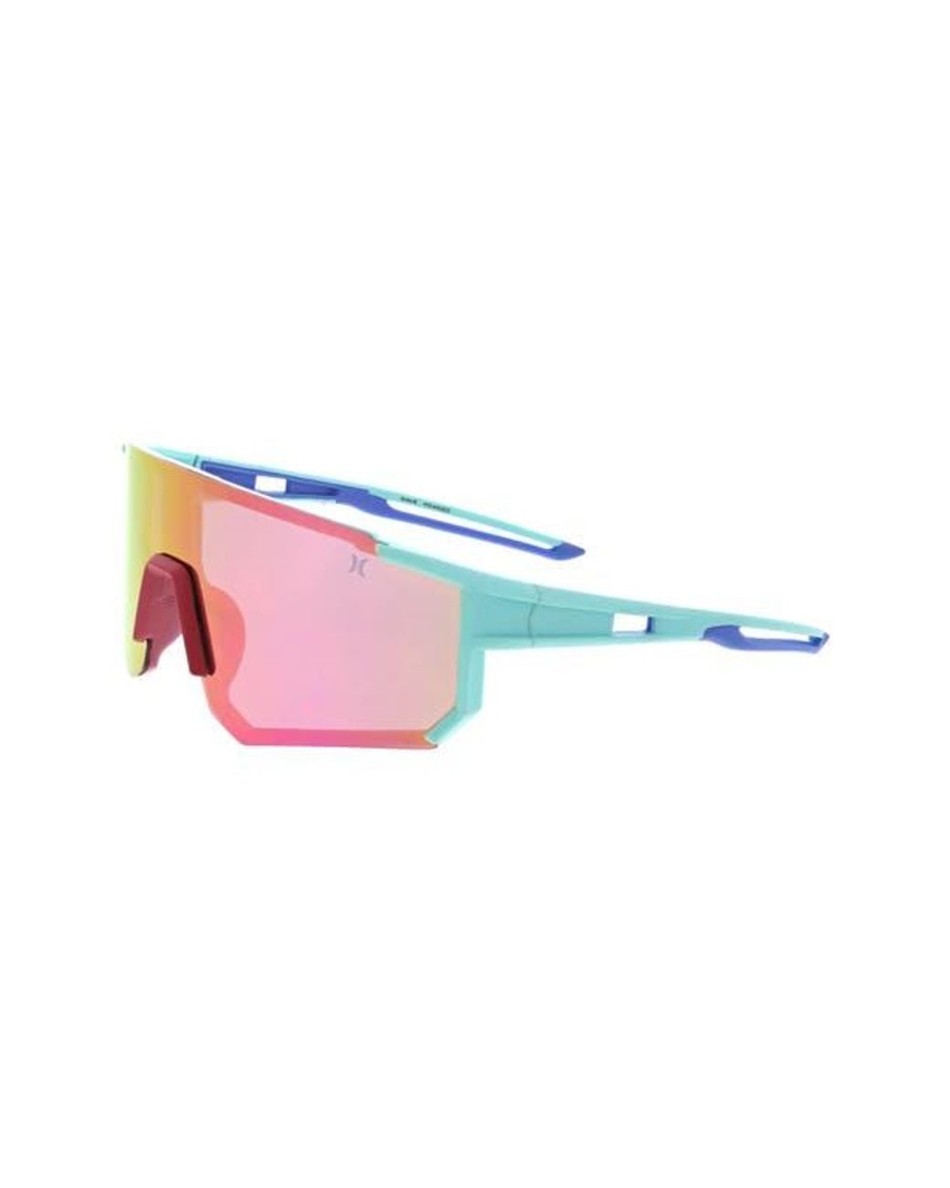Hurley Semi-Rim Shield Polarized Sunglasses - NWT Pink / Purple - #49275-SUN4 Hurley Semi Rim Polarized Shield Sunglasses in Pink for Men  main image 4