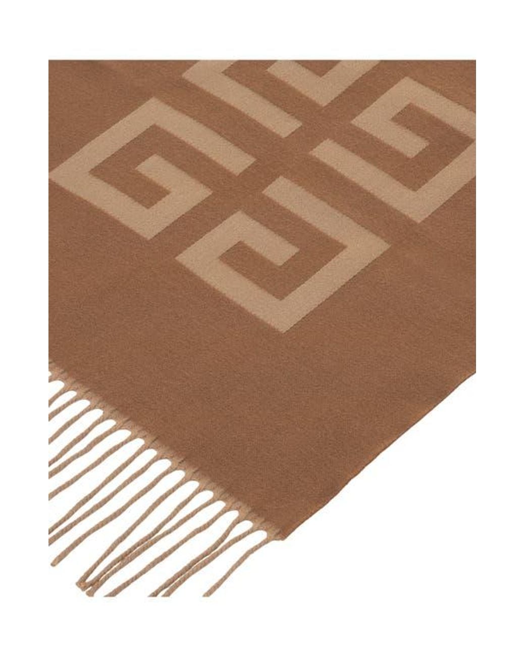 Givenchy Brown 4G Reversible Wool Scarf