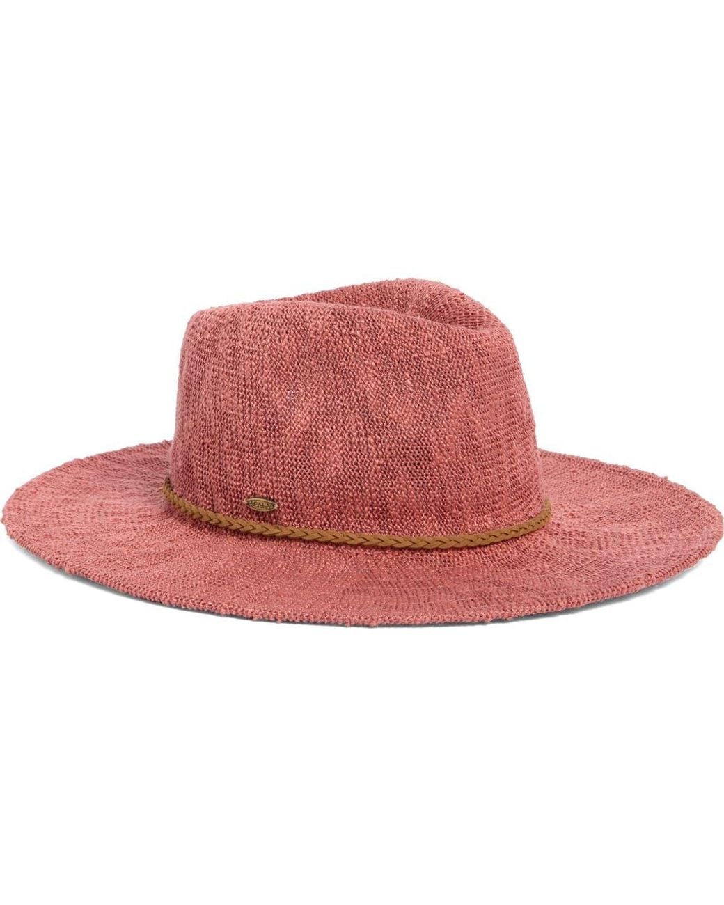 Scala Red Knit Fedora