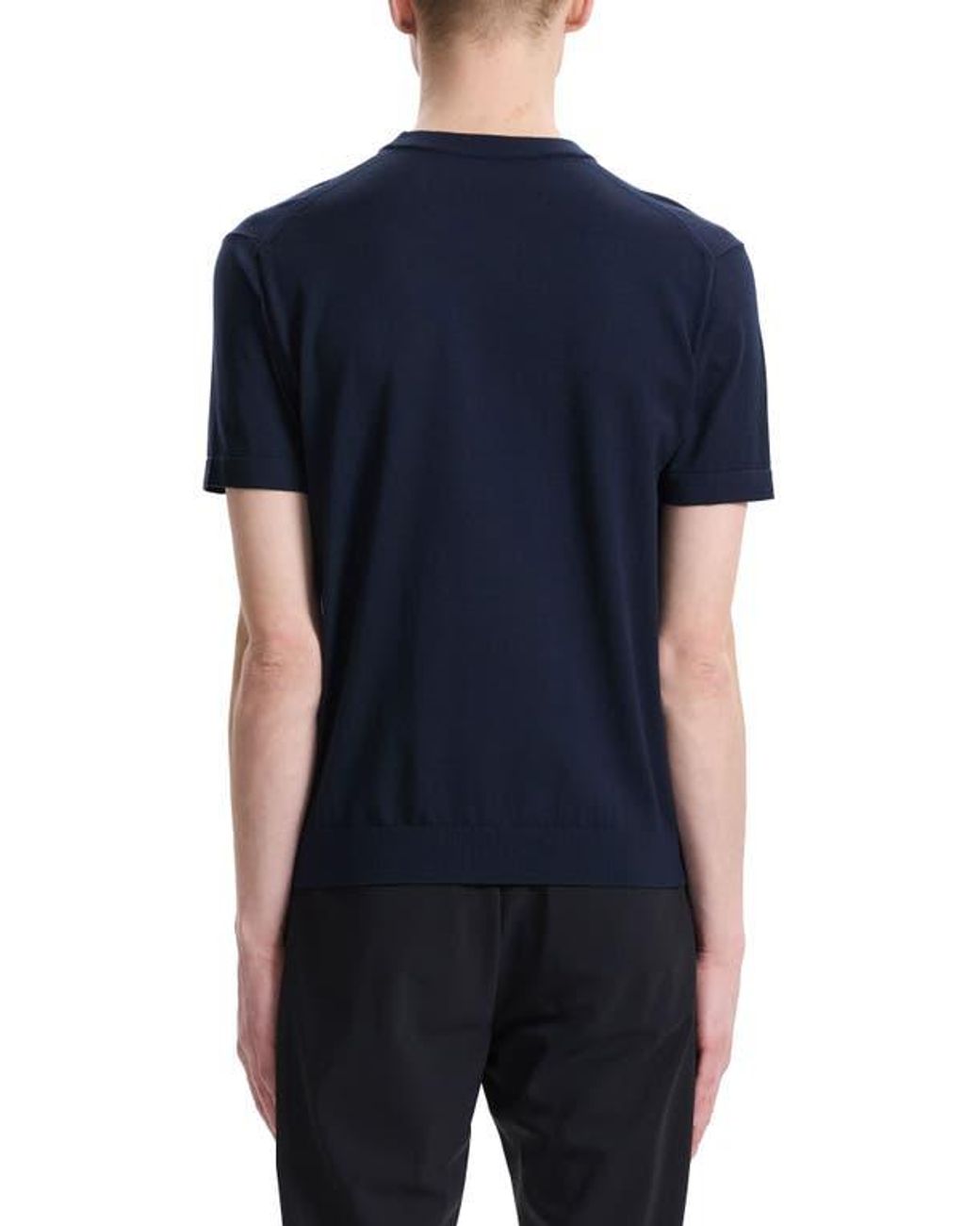 Theory Blue Sarior Short Sleeve Sweater for men