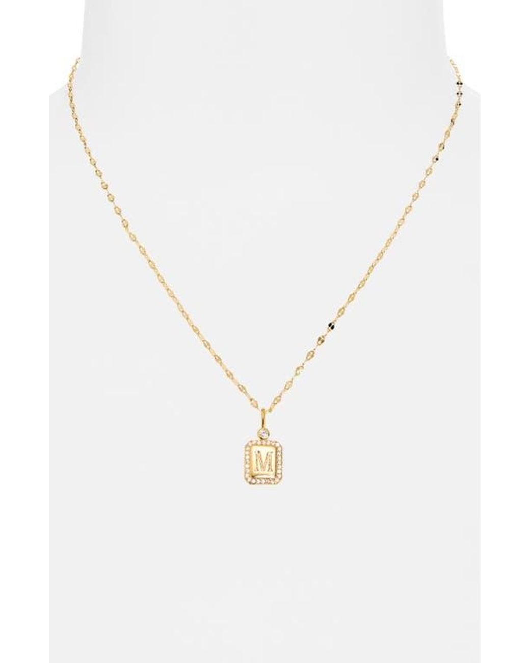 Leith Metallic Initial Pendant Necklace