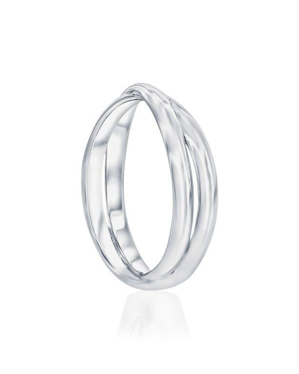 Simona White Crossover Ring