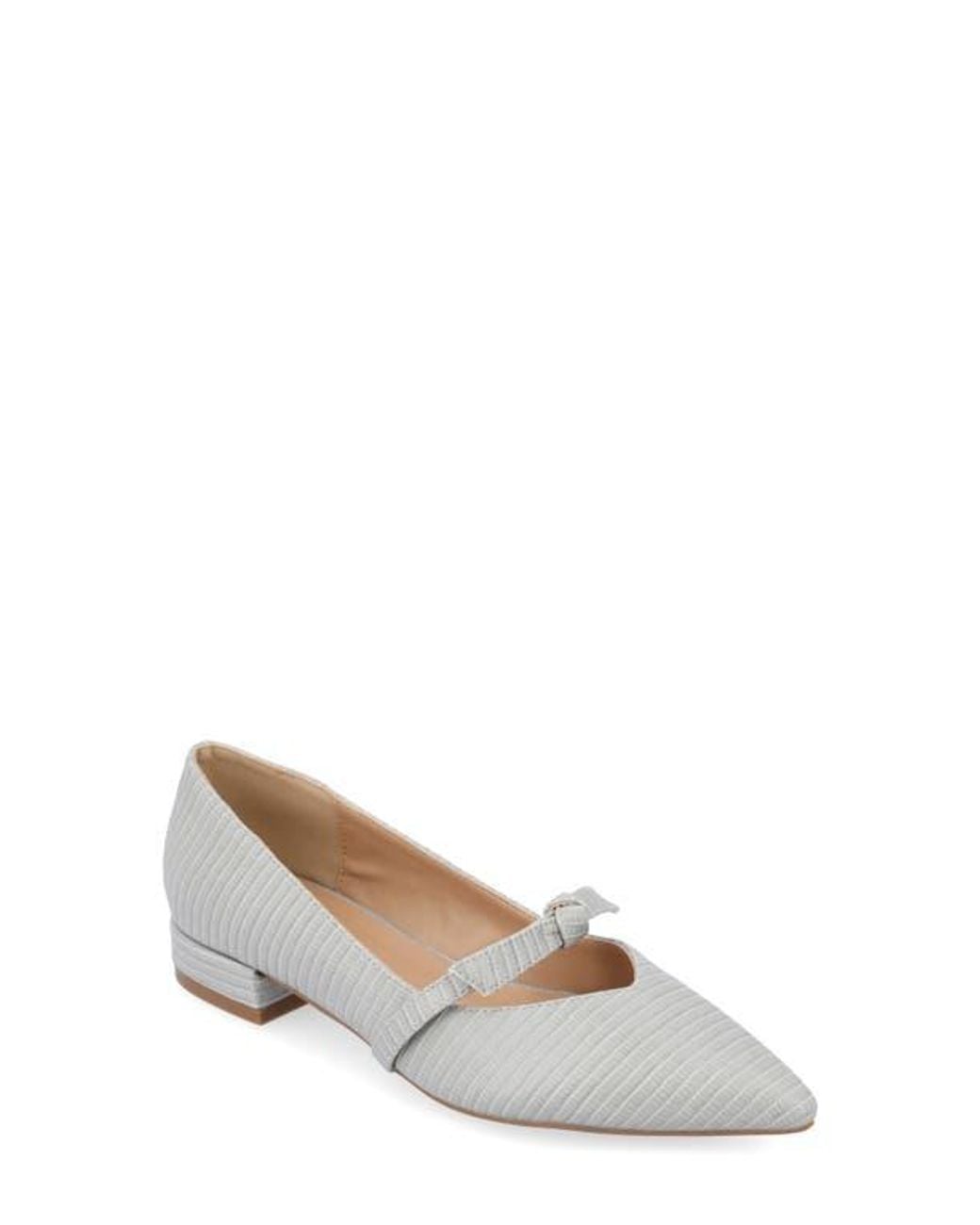 Journee Collection White Cait Snake Embossed Pump