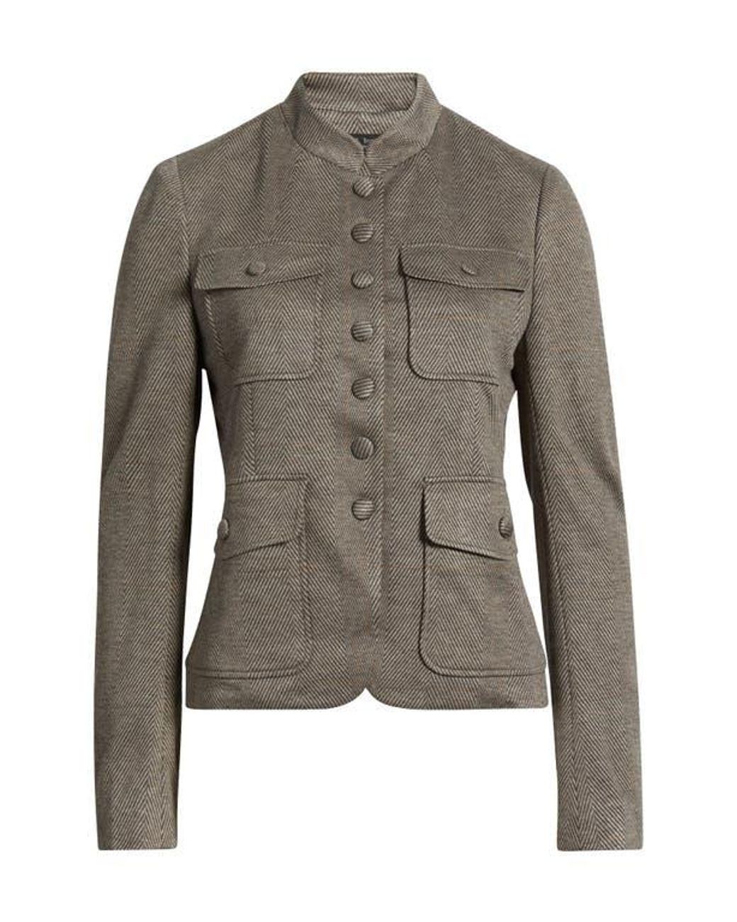 Rag & Bone Gray Mercer Mixed Print Ponte Jacket