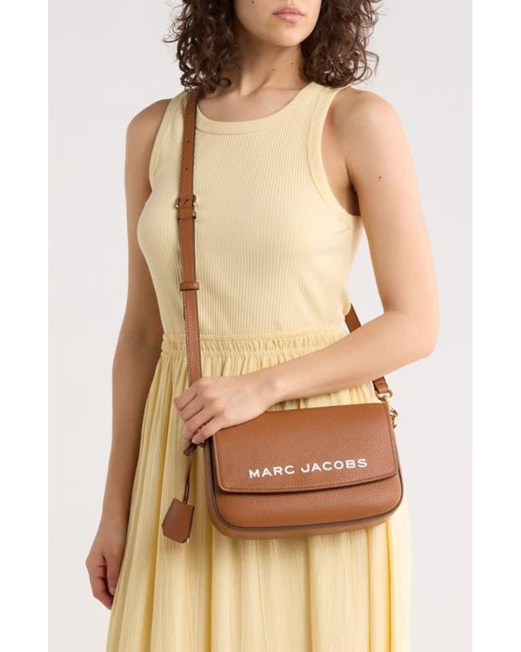 Marc Jacobs The Bold Saddle Leather Shoulder Bag in Brown | Lyst