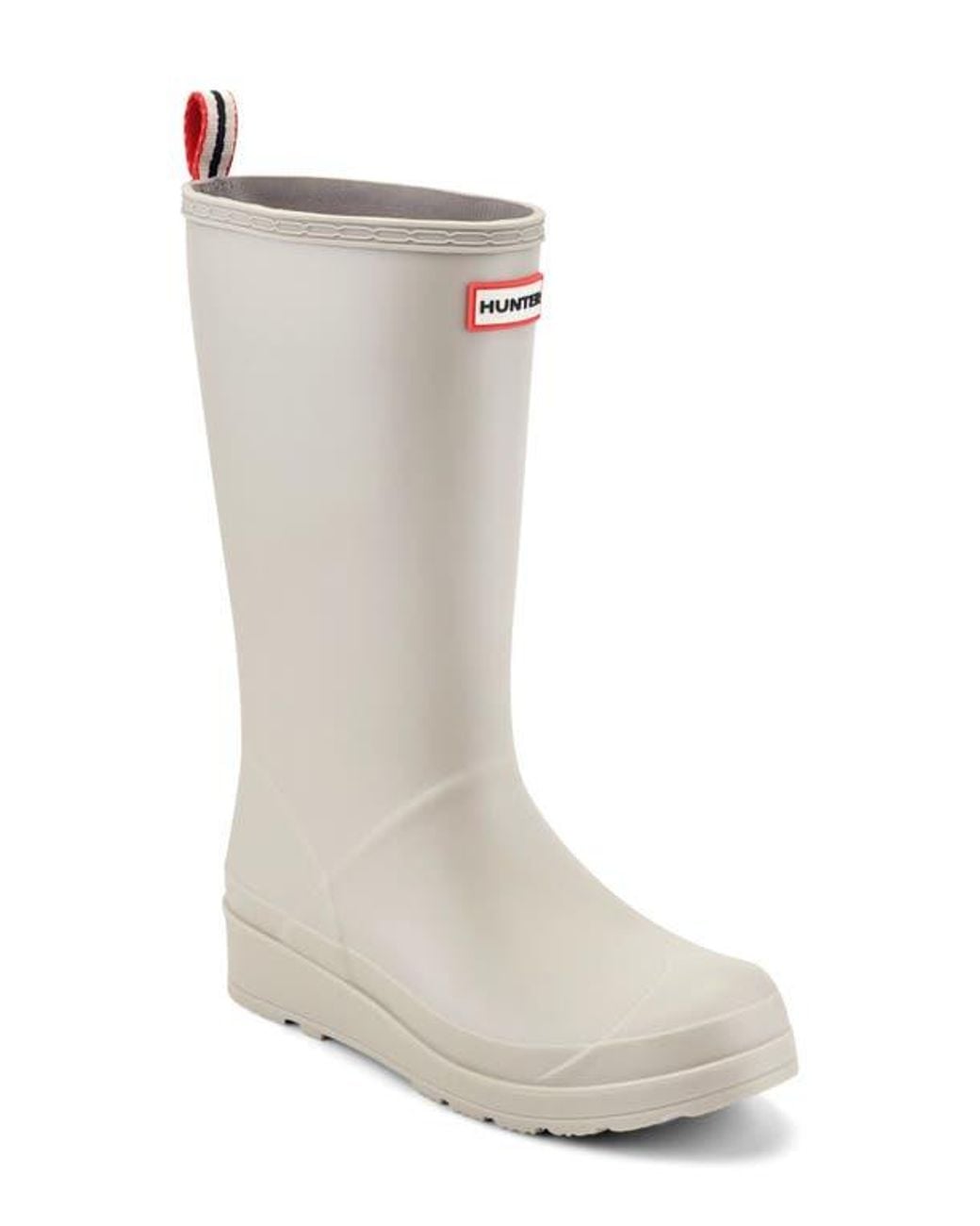 Hunter White Play Tall Waterproof Rain Boot