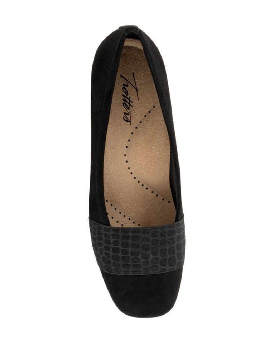 Trotters Black Samantha Flat