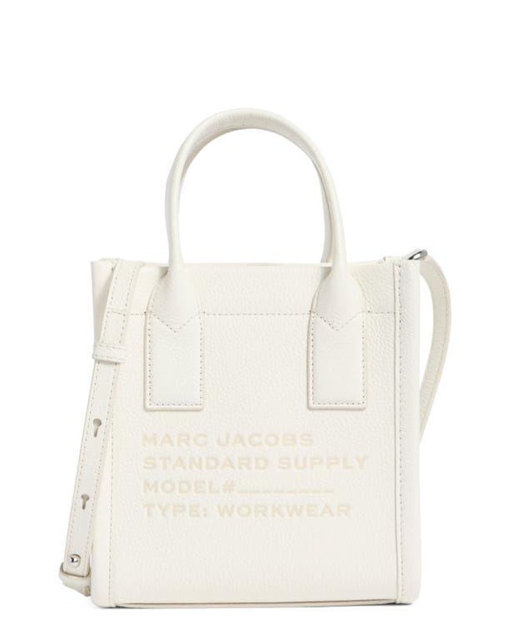MARC JACOBS STANDARD SUPPLY トートバッグ ホワイト Marc Jacobs Small Leather Standard Supply Tote in Natural | Lyst