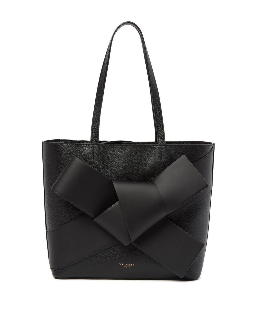 Ted Baker Allie Giant Knot Leather Shopper Tote Bag in Black Lyst