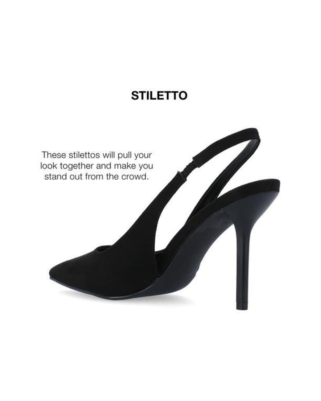 Journee Collection Black Elenney Slingback Pump