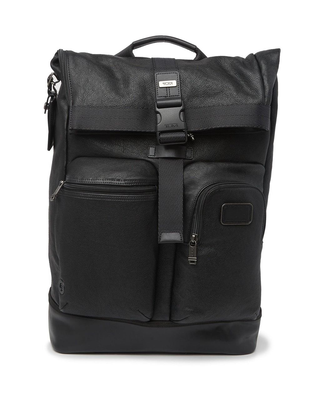 Tumi Cypress Roll Top Leather Backpack in Black for Men Lyst