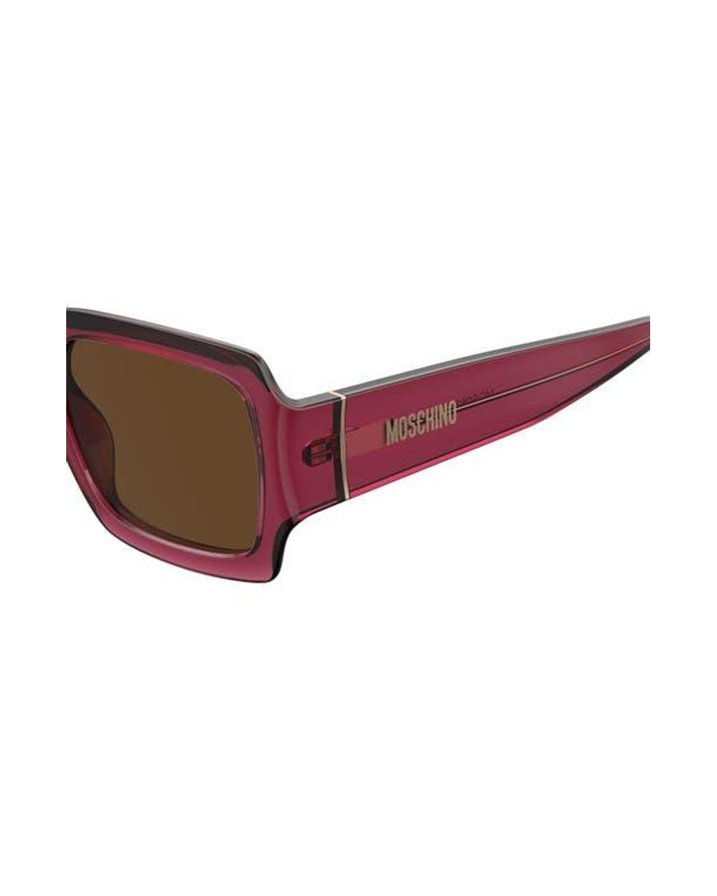 Moschino Brown 53Mm Rectangular Sunglasses