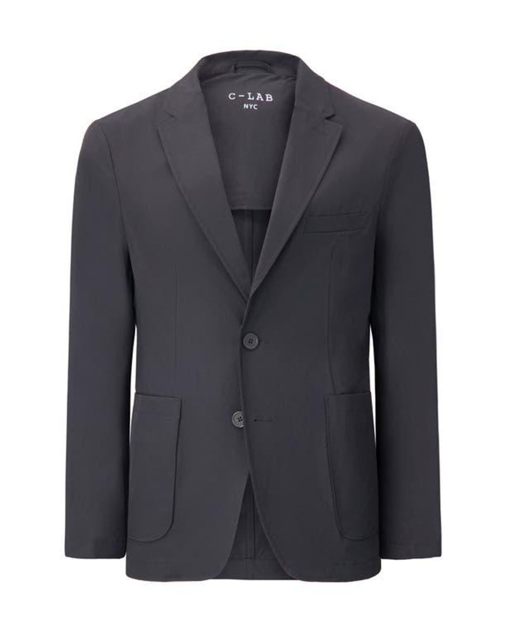 C-LAB NYC Black Packable Woven Tech Jacket for men