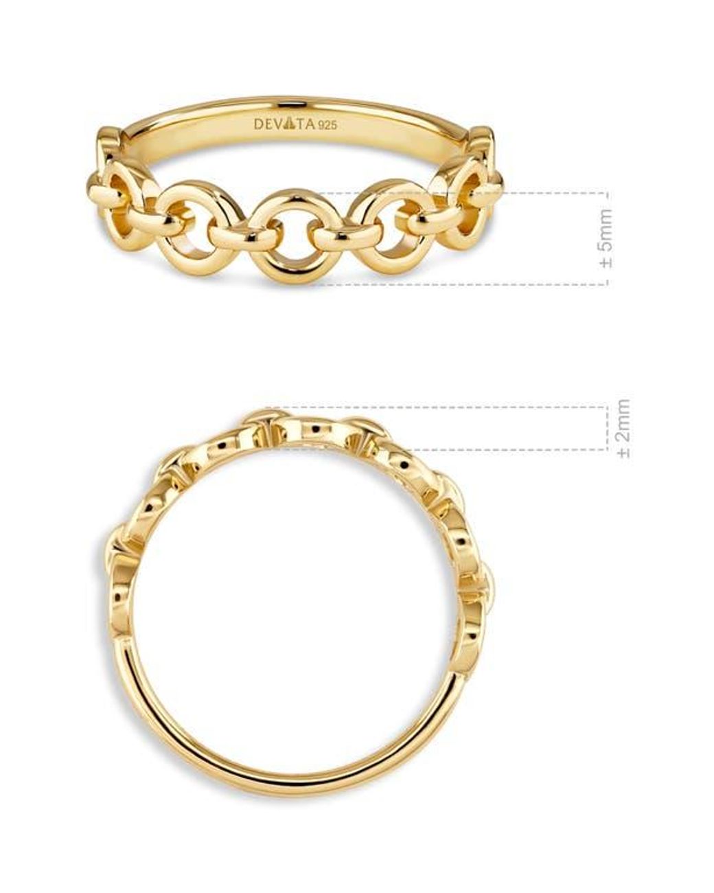 DEVATA Metallic Cable Link Ring