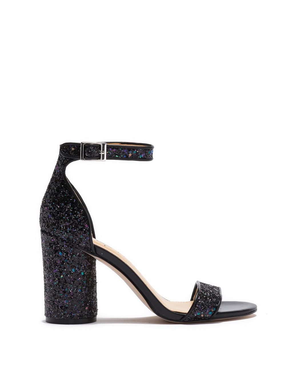 Katy Perry The Clara Chunky Glitter Block Heel Sandal in Black Lyst