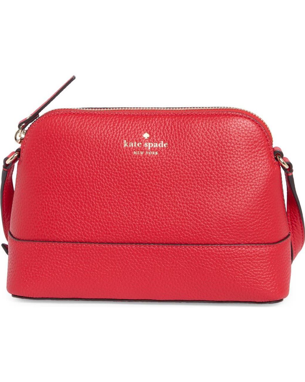 Kate Spade Southport Ave Hannah Leather Crossbody Bag in Red | Lyst
