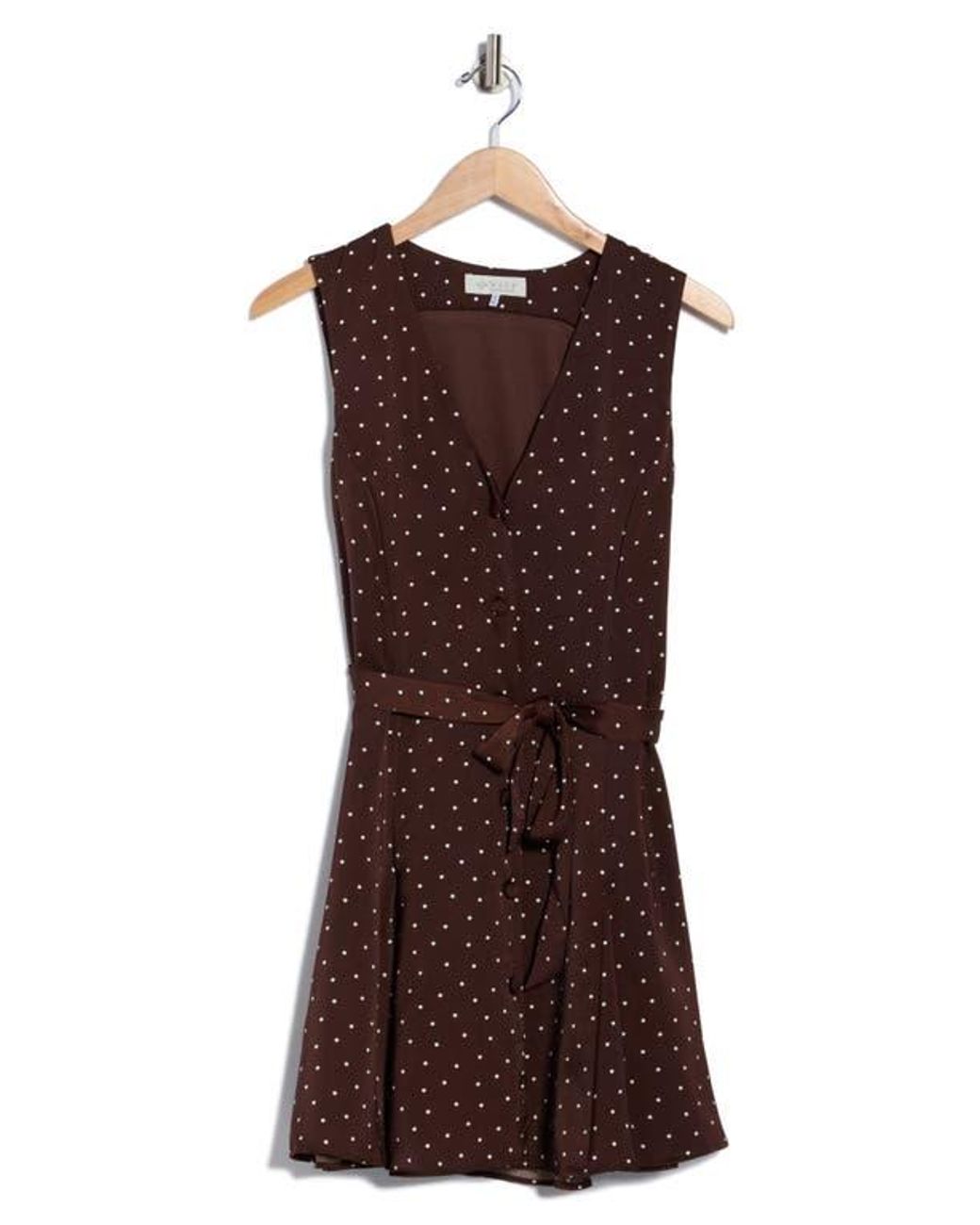 wayf dress brown Brown Warm Cotton Waffle Fit and Flare Balloon Sleeves Maxi Dress 60" / Custom Height (Free)