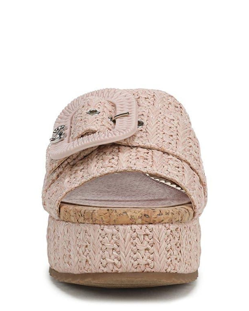 Sam & Libby Pink Crysta Platform Slide Sandal