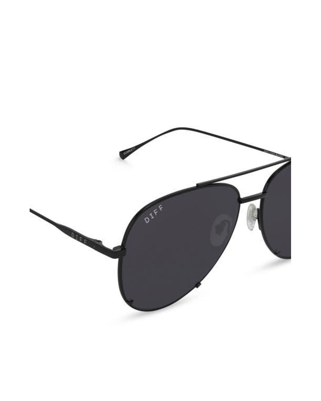 DIFF Black Scarlett Oversized Aviator Sunglasses