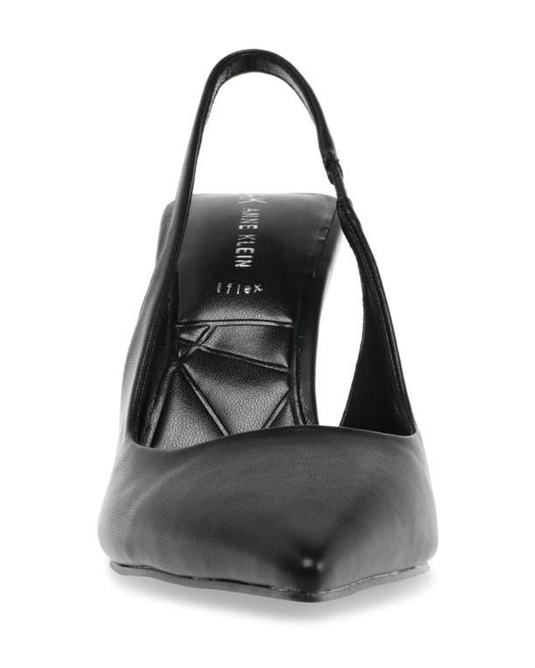 Anne Klein Black Slingback Pointed-Toe Pumps